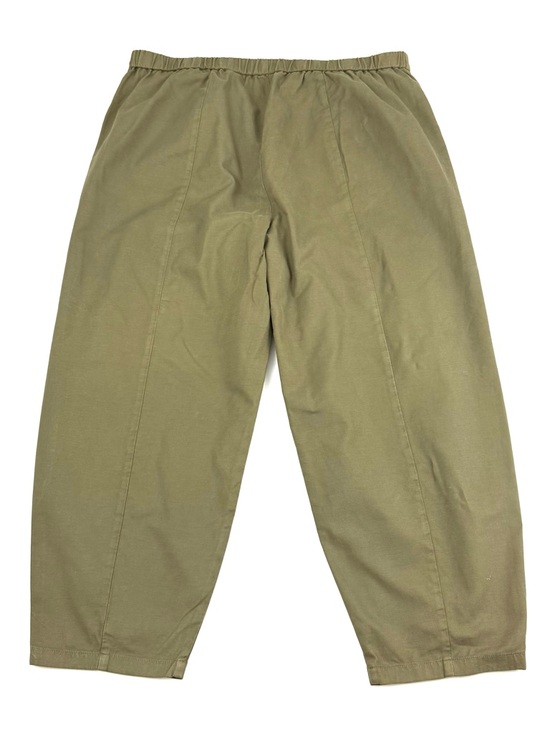 Eileen Fisher Olive Green Cotton Hemp Lantern Ankle Pant Easy Fit - Picture 4 of 12